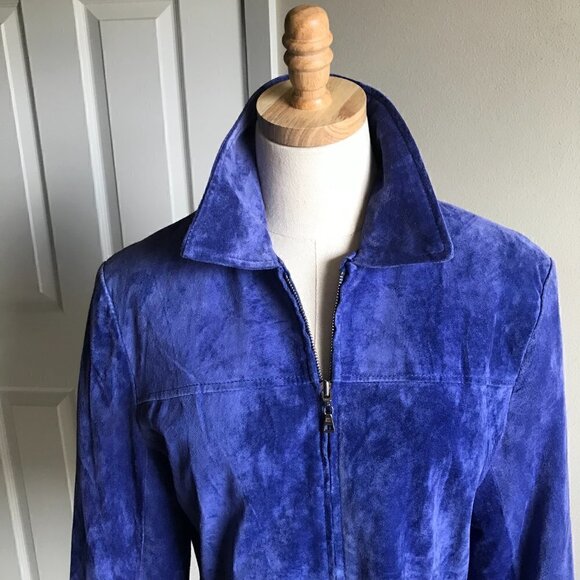 Bernardo for Nordstrom Purple Suede Jacket Size M - Picture 10 of 11